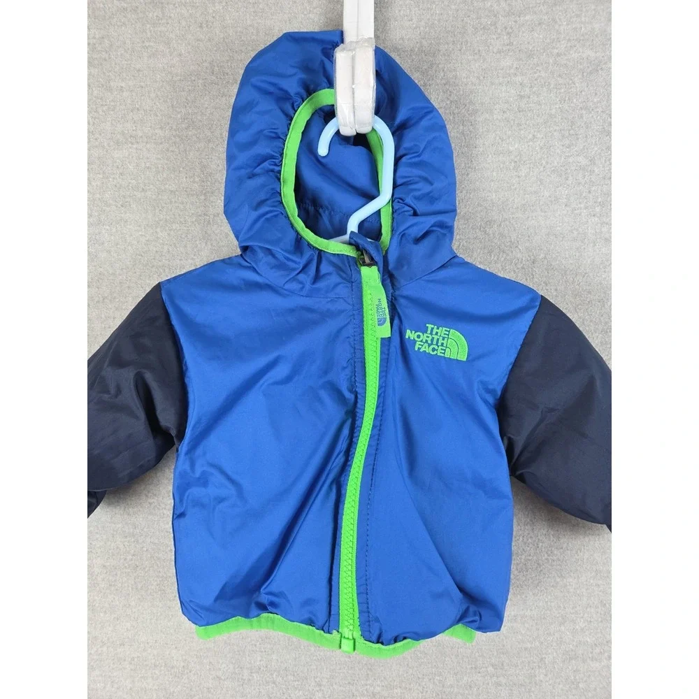 The North Face Moondoggy 550 Down Reversible Puffer Jacket Coat Boys 6-12 Mos